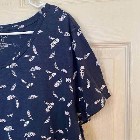 Sonoma Feather V-Neck Tee Shirt - Picture 3 of 5